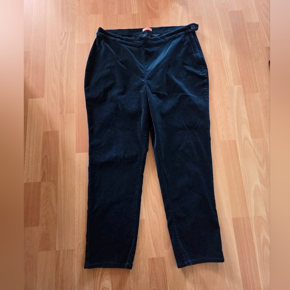 Modcloth Navy Blue Velvet Anle Pants Goth Whimsical Glam 90s Size 1X - Picture 2 of 8